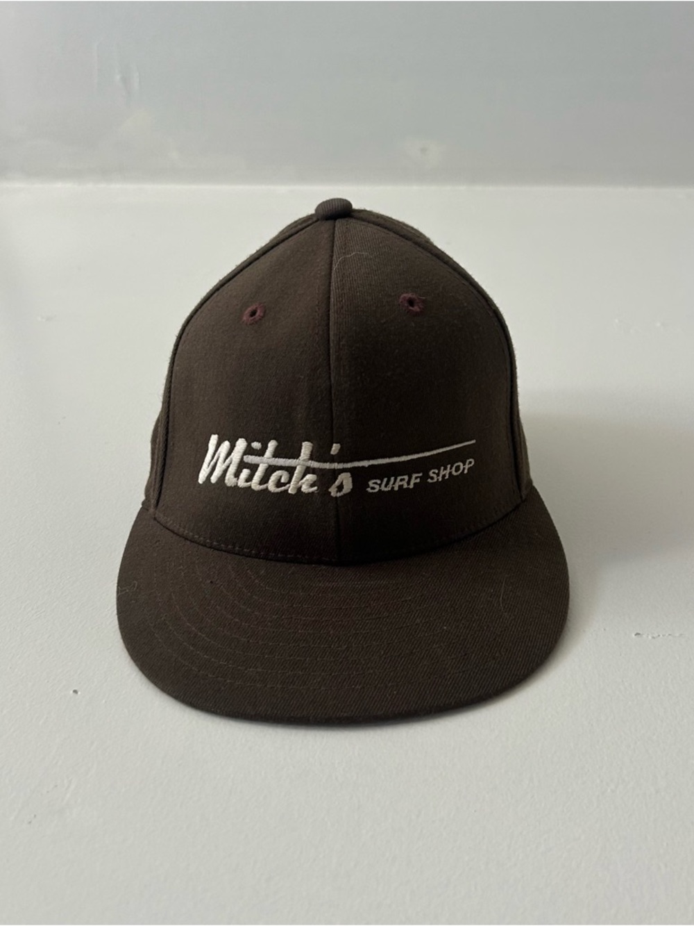 Brown Mitchell's Surf Shop Hat with White Logo